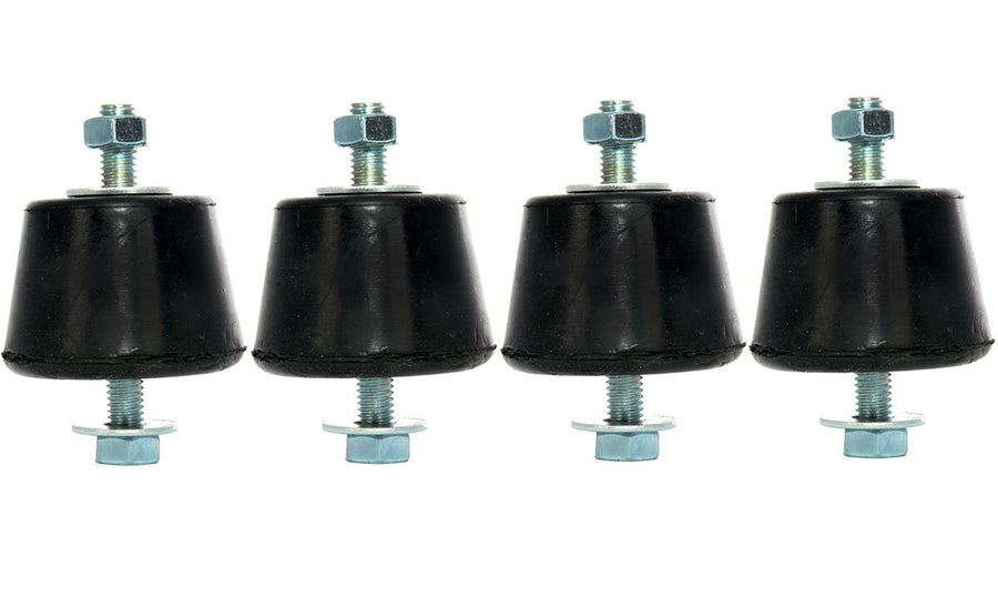4x Antivibrationsfüsse / Schwingungsdämpfer für Wandhalterung (Tragkraft 70kg je Fuß)