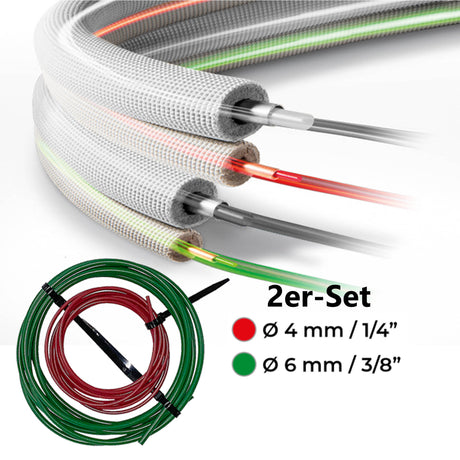 Biegekunststoffseele 2er-SET 1/4"-3/8" a. 4m für Kupferrohre