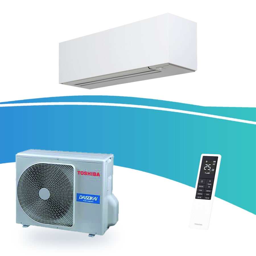 Toshiba Daiseikai RAS-B13S4KVPG-E + RAS-13S4AVPG-E: Set aus Innen- und Außengerät mit Fernbedienung
