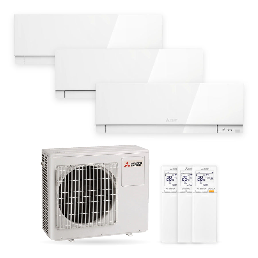 Mitsubishi Electric | Multi-Split-Klimaanlage | 3x MSZ-EF25VGK-W + MXZ-3F68VF | 6,8 kW | Weiß | WiFi