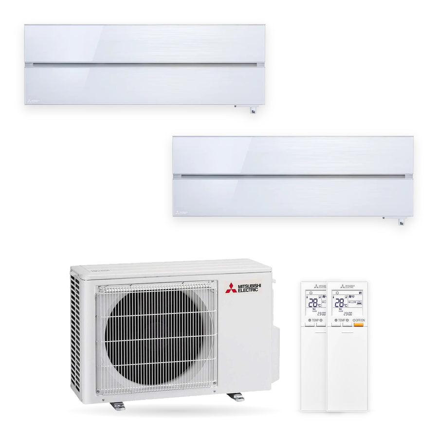Mitsubishi Electric | Multi-Split-Klimaanlage | 2x MSZ-LN25VGV + MXZ-2F33VF | 3,3 kW | Perlweiß