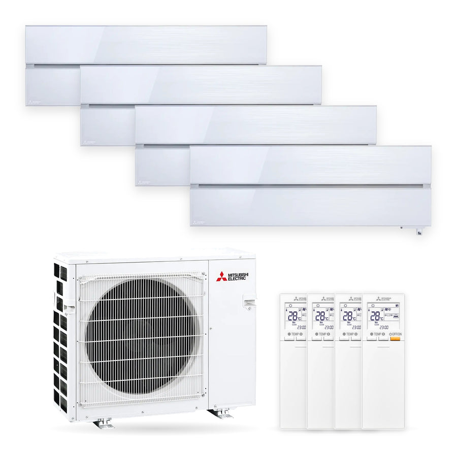 Mitsubishi Electric | Multi-Split-Klimaanlage | 4x MSZ-LN25VGV + MXZ-4F72VF | 7,2 kW | Perlweiß