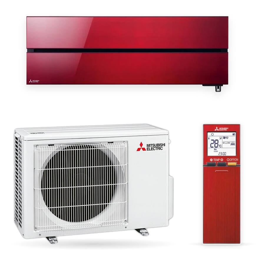 Mitsubishi Electric | Monosplit-Klimaanlage | MSZ-LN25VG2R + MUZ-LN25VG | 2,5 kW | Ruby Red | WiFi