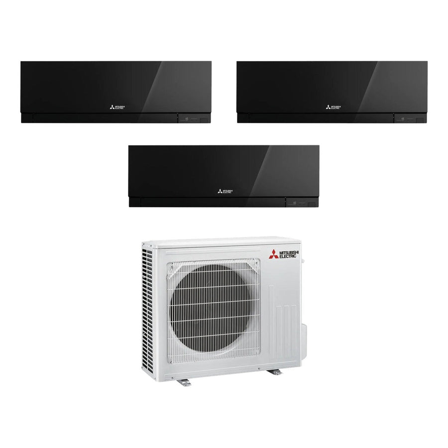 Mitsubishi Electric | Multi-Split-Klimaanlage 3x MSZ-EF25VGK-B an MXZ-3F68VF | 6,8 kW | Schwarz — Set aus Innen- und Außengerät