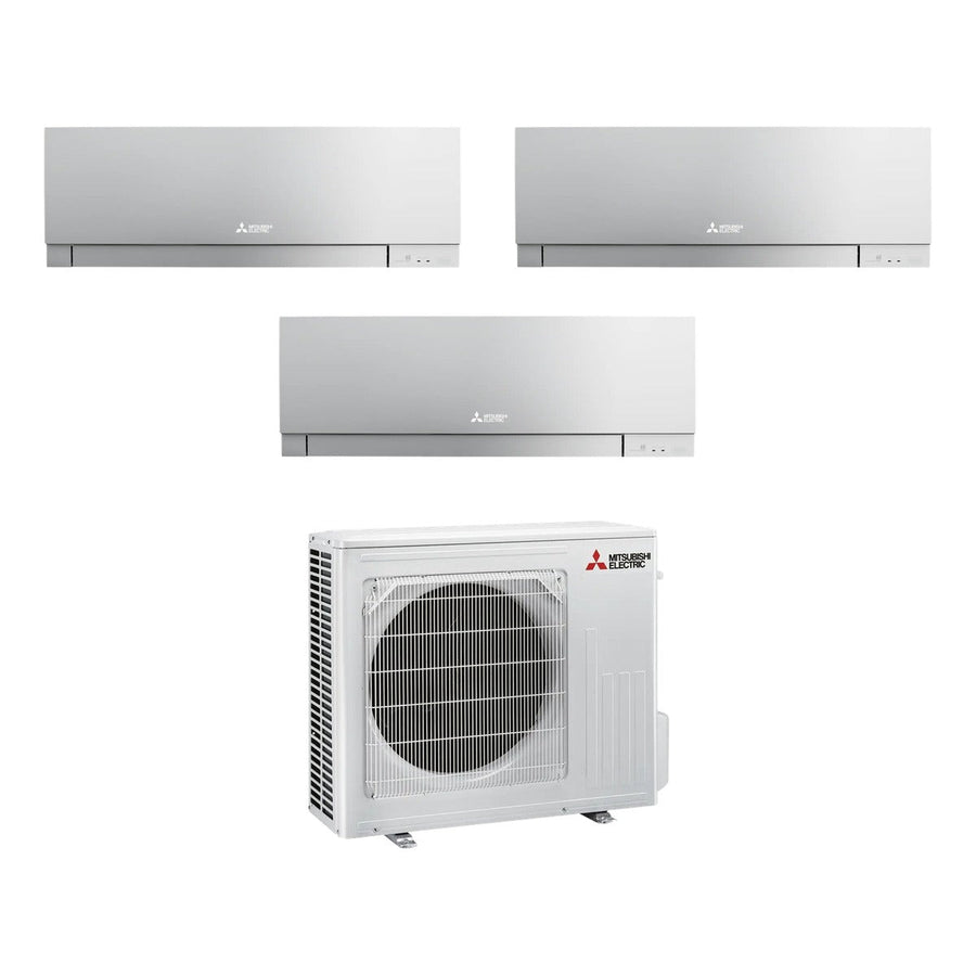 Mitsubishi Electric | Multi-Split-Klimaanlage 3x MSZ-EF25VGK-S an MXZ-3F68VF | 6,8 kW | Silber — Set aus Innen- und Außengerät