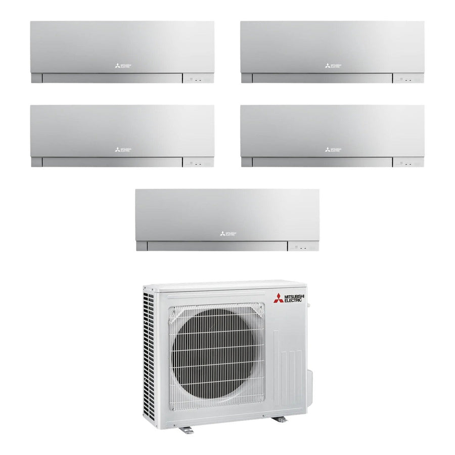 Mitsubishi Electric | Multi-Split-Klimaanlage 5x MSZ-EF25VGK-S an MXZ-5F102VF | 10,2 kW | Silber — Set aus Innen- und Außengerät