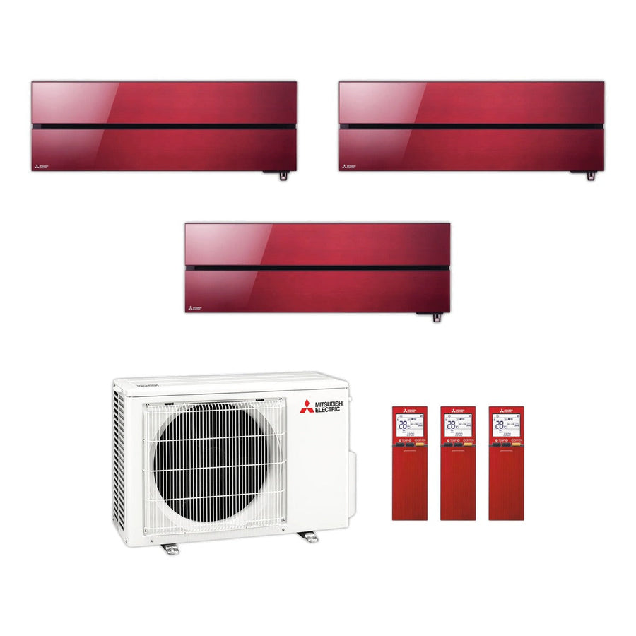 Mitsubishi Electric | Multi-Split-Klimaanlage 3x MSZ-LN25VG2R an MXZ-3F68VF | 6,8 kW | Rubinrot — Set aus Innen- und Außengerät