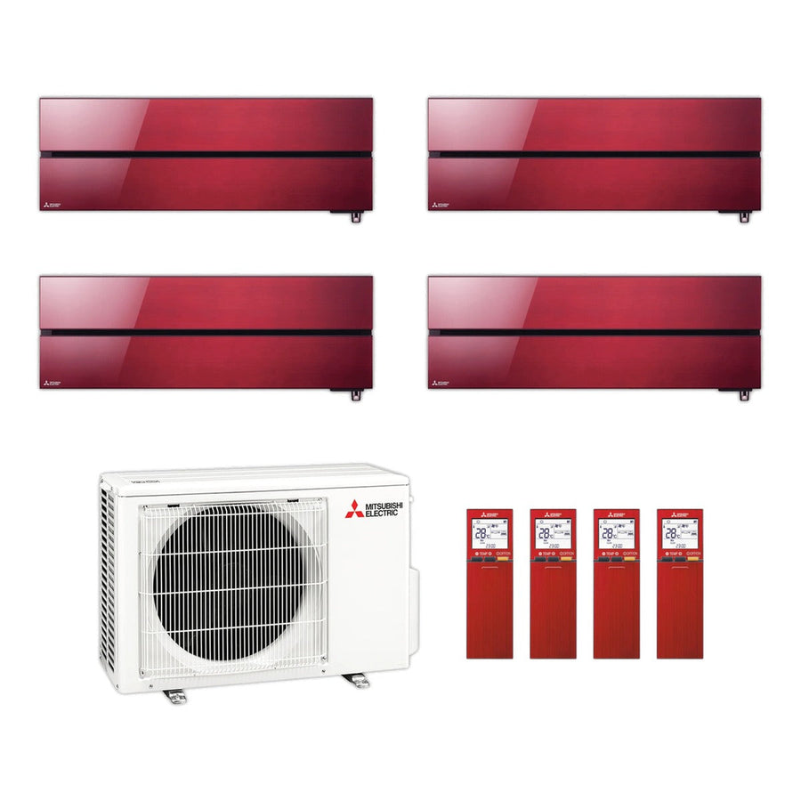 Mitsubishi Electric | Multi-Split-Klimaanlage 4x MSZ-LN25VG2R an MXZ-4F80VF | 8,0 kW | Rubinrot — Set aus Innen- und Außengerät