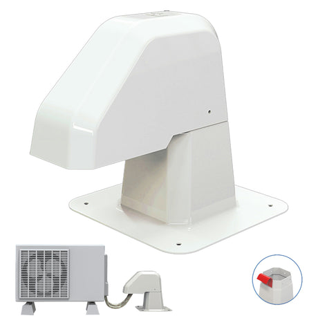 PVC Flach-Dachdurchführung "TSPAT" - 200x200x400 / Abdeckung für Kältemittelleitungen