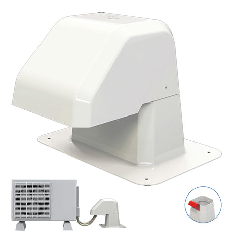 PVC Flach-Dachdurchführung "TSPAT" - 350x200x400 / Abdeckung für Kältemittelleitungen