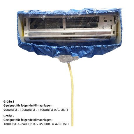 Schutzabdeckung PROFI zur Reinigung von Split-Klimageräten Größe L (für 18000-36000 BTU)
