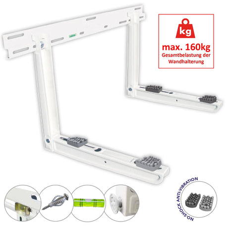 Wandkonsole GIOTTO SG-160 EVO grauweiß Wandhalterung für Split Klimaanlage Aussengerät