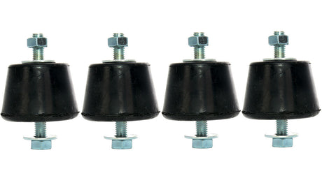 4x Antivibrationsfüsse / Schwingungsdämpfer für Wandhalterung (Tragkraft 70kg je Fuß)