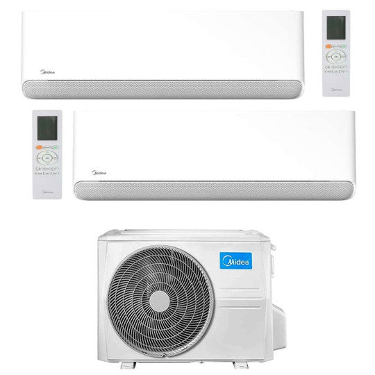 Multi-Split-Klimaanlage 2x1 Midea Breezeless E 3,5 + 3,5 kW Inverter R32 M3OG-21HFN8-Q A++ WiFi