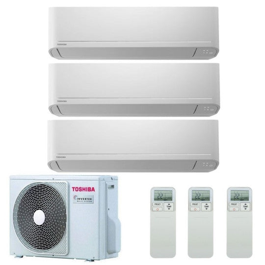 Multi-Split-Klimaanlage 3x1 Toshiba New Seiya 2,1 + 2,1 + 2,1 kW Inverter R32 RAS-3M18U2AVG A++