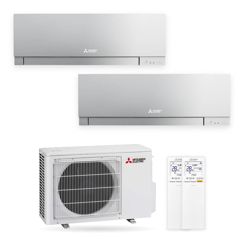 Mitsubishi Electric | Multi-Split-Klimaanlage | 1x MSZ-EF35VGK-S + 1x MSZ-EF42VGK-S + MXZ-2F53VF | 5,3 kW | Silber | WiFi