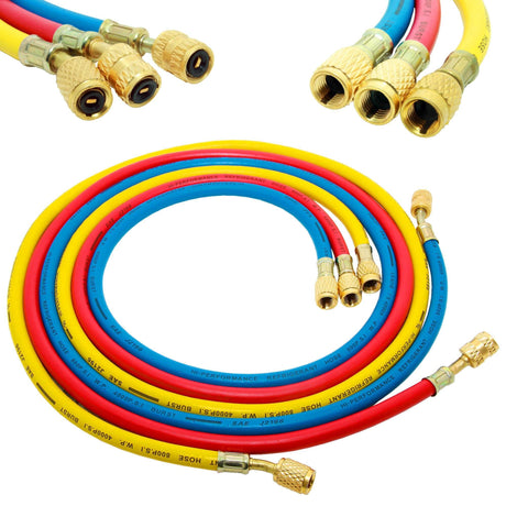 Füllschläuche 3er Set R410a / R32 1,5m 1/4 SAE 5/16