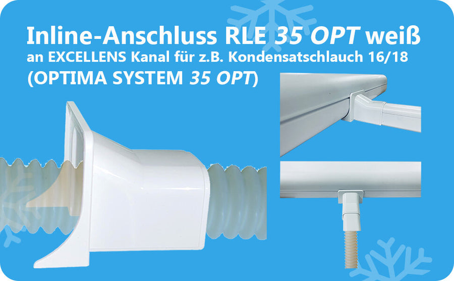In-Line Anschluss (für Excellens Kanal) (RLE 35 - OPT), weiß