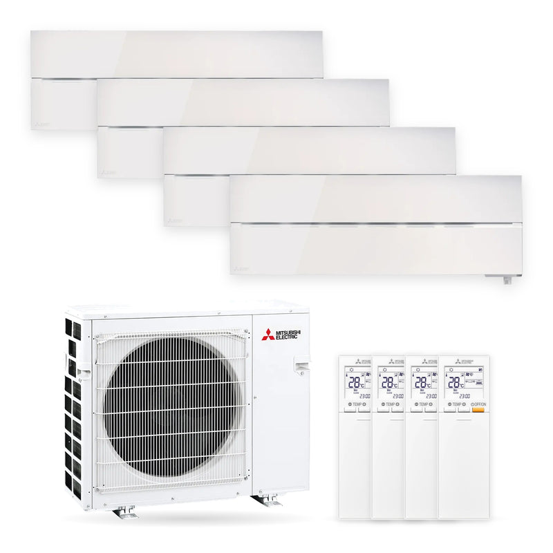 Mitsubishi Electric | Multi-Split-Klimaanlage | 3x MSZ-LN25VGW + 1x MSZ-LN35VGW + MXZ-4F72VF | 7,2 kW | Weiß