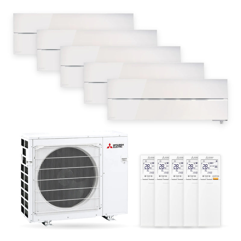 Mitsubishi Electric | Multi-Split-Klimaanlage | 2x MSZ-LN25VGW + 3x MSZ-LN35VGW + MXZ-5F102VF | 10,2 kW | Weiß