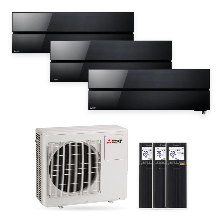 Mitsubishi Electric | Multi-Split-Klimaanlage | 3x MSZ-LN25VGB + MXZ-3F68VF | 6,8 kW | Schwarz