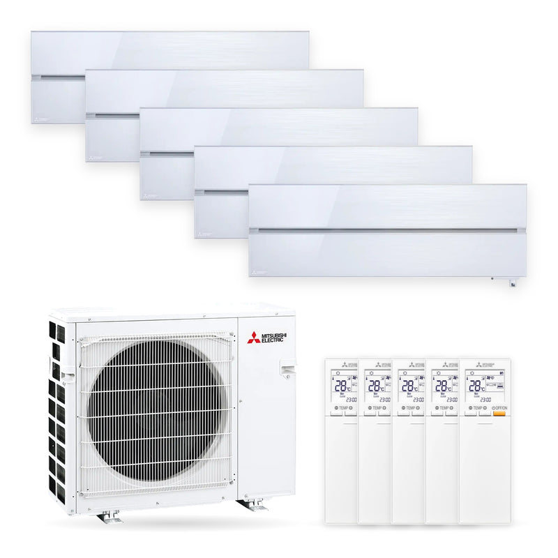 Mitsubishi Electric | Multi-Split-Klimaanlage | 2x MSZ-LN25VGV + 3x MSZ-LN35VGV + MXZ-5F102VF | 10,2 kW | Perlweiß