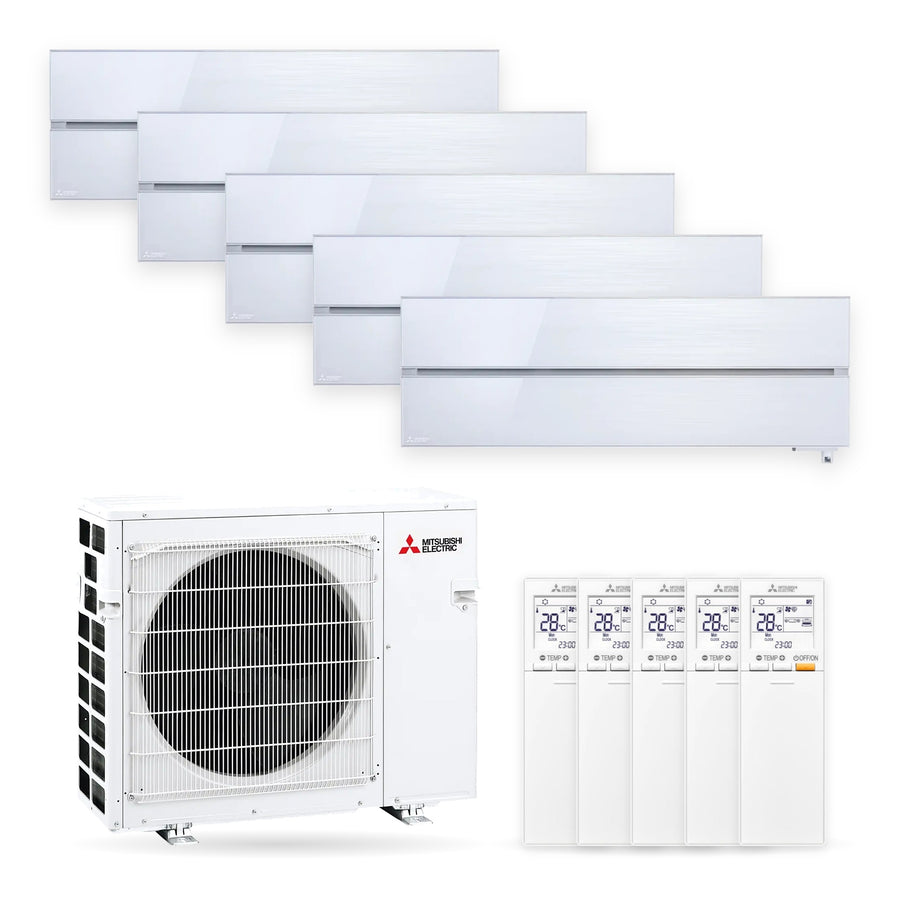 Mitsubishi Electric | Multi-Split-Klimaanlage | 5x MSZ-LN25VGV + MXZ-5F102VF | 10,2 kW | Perlweiß
