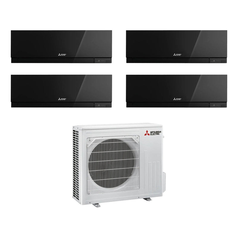 Mitsubishi Electric | Multi-Split-Klimaanlage 2x MSZ-EF25VGK-B + 2x MSZ-EF35VGK-B an MXZ-4F83VF | 8,3 kW | Schwarz — Set aus Innen- und Außengerät