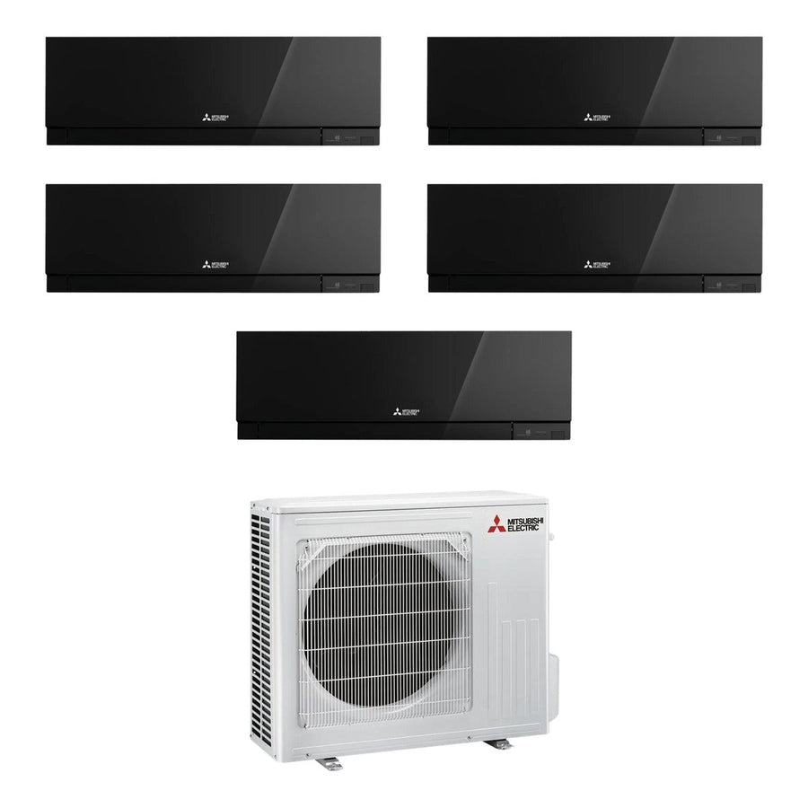 Mitsubishi Electric | Multi-Split-Klimaanlage 5x MSZ-EF25VGK-B an MXZ-5F102VF | 10,2 kW | Schwarz — Set aus Innen- und Außengerät
