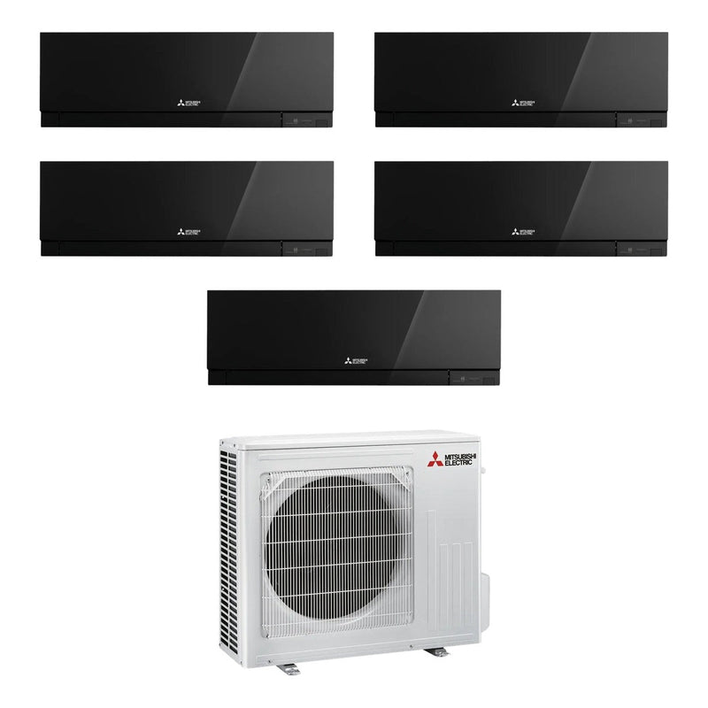 Mitsubishi Electric | Multi-Split-Klimaanlage 2x MSZ-EF25VGK-B + 3x MSZ-EF35VGK-B an MXZ-5F102VF | 10,2 kW | Schwarz — Set aus Innen- und Außengerät