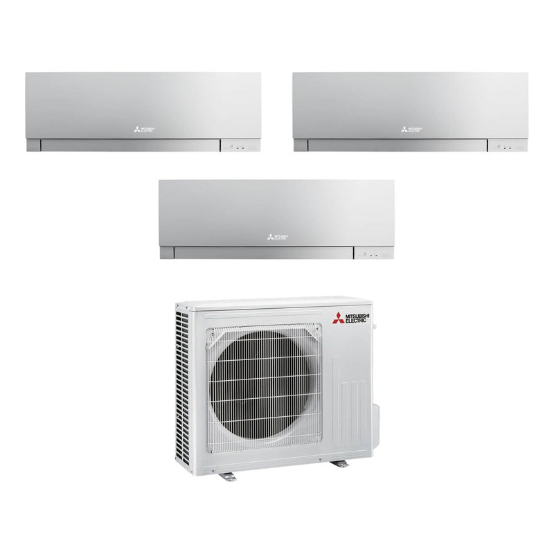 Mitsubishi Electric | Multi-Split-Klimaanlage 3x MSZ-EF25VGK-S an MXZ-3F68VF | 6,8 kW | Silber — Set aus Innen- und Außengerät