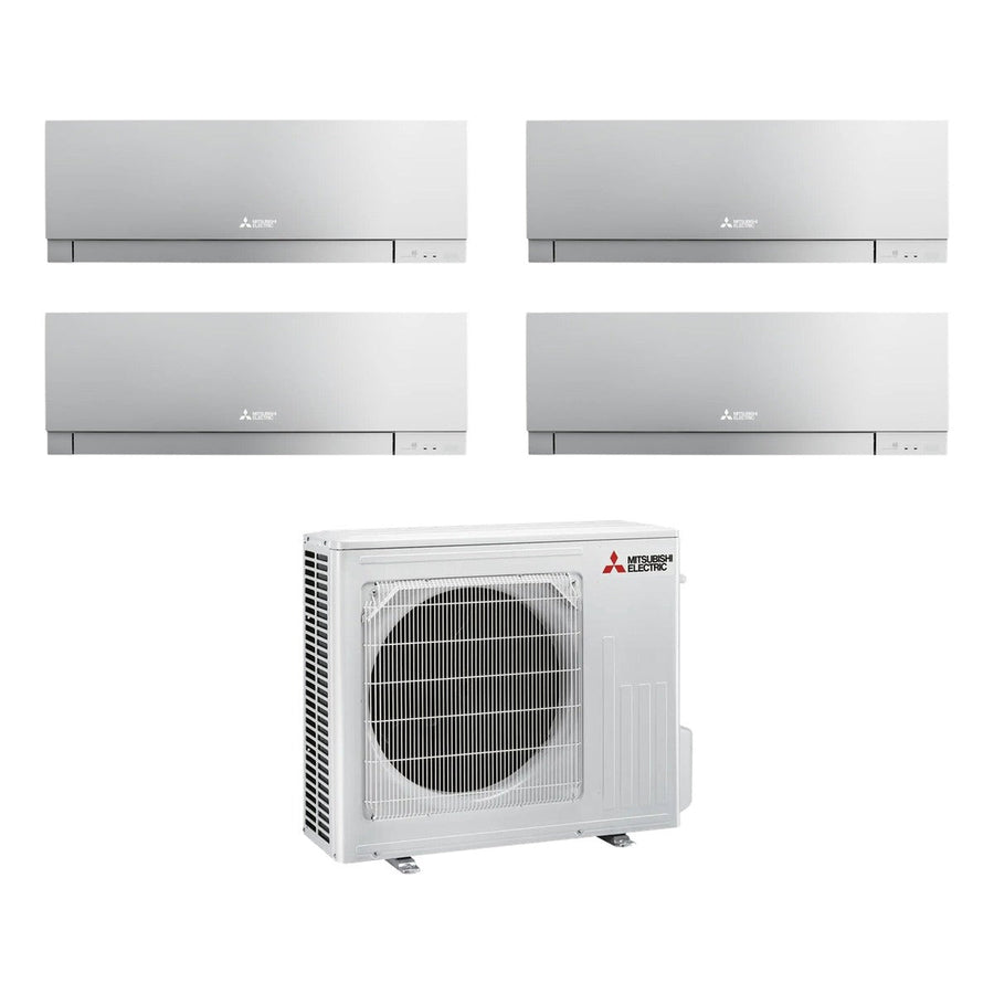 Mitsubishi Electric | Multi-Split-Klimaanlage 4x MSZ-EF25VGK-S an MXZ-4F72VF | 7,2 kW | Silber — Set aus Innen- und Außengerät