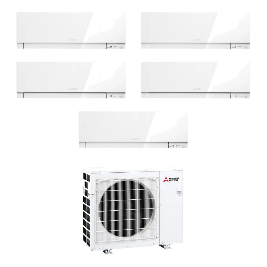 Mitsubishi Electric | Multi-Split-Klimaanlage 4x MSZ-EF25VGK-W + 1x MSZ-EF50VGK-W an MXZ-5F102VF | 10,2 kW | Weiß — Set aus Innen- und Außengerät