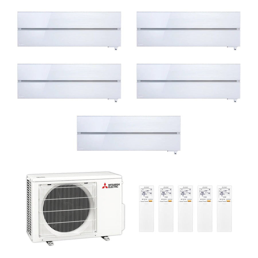 Mitsubishi Electric | Multi-Split-Klimaanlage 5x MSZ-LN25VGV an MXZ-5F102VF | 10,2 kW | Perlweiß — Set aus Innen- und Außengerät