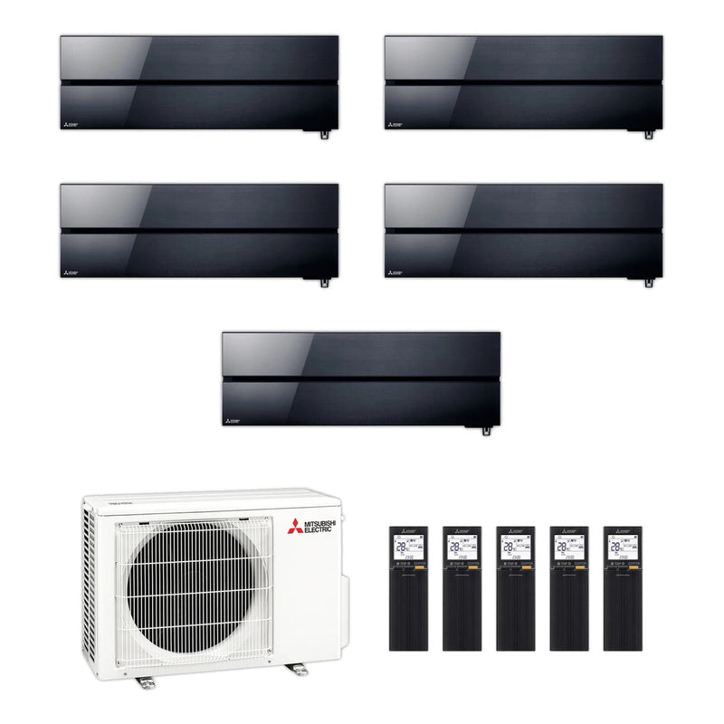 Mitsubishi Electric | Multi-Split-Klimaanlage 4x MSZ-LN25VGB + 1x MSZ-LN35VGB an MXZ-5F102VF | 10,2 kW | Schwarz — Set aus Innen- und Außengerät