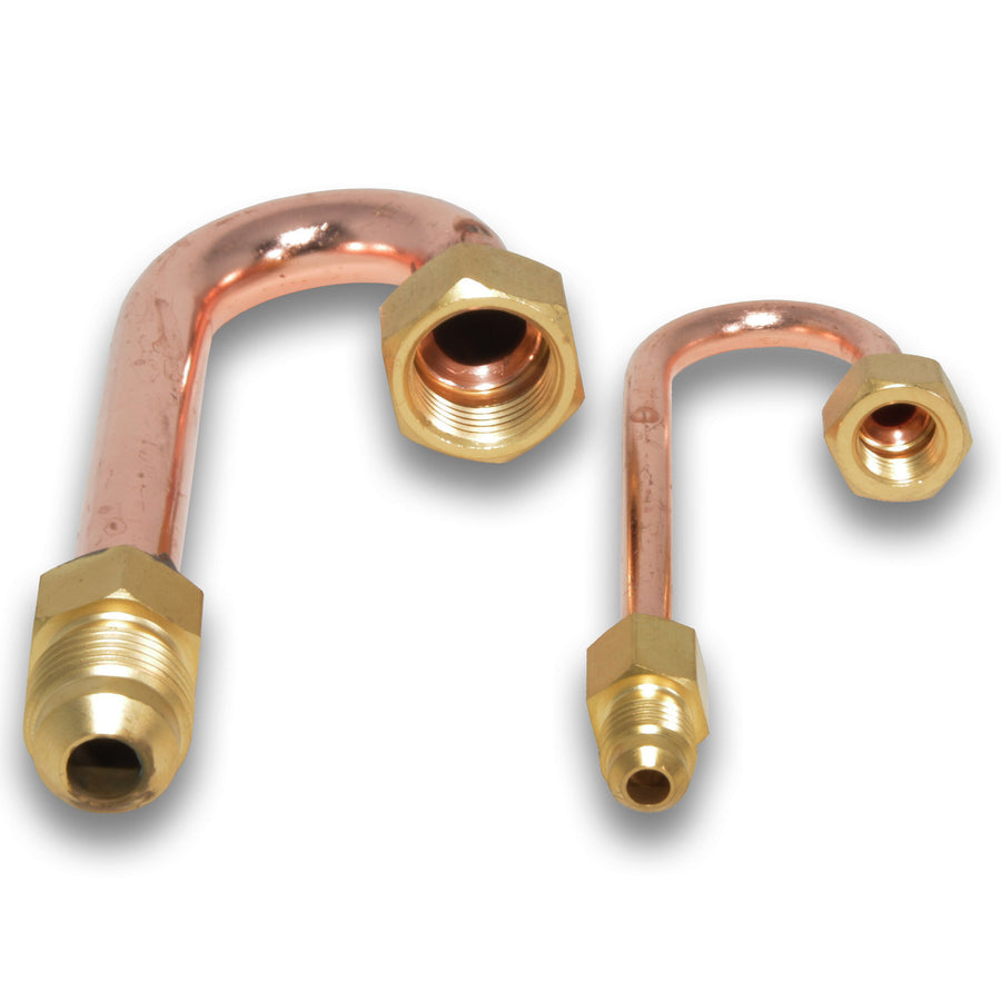 Umkehranschluss / Umkehrbogen M1/4" auf F1/4" und M1/2" auf F1/2" für Splitklimaanlagen mit falsch vorinstallierten Rohrleitungen