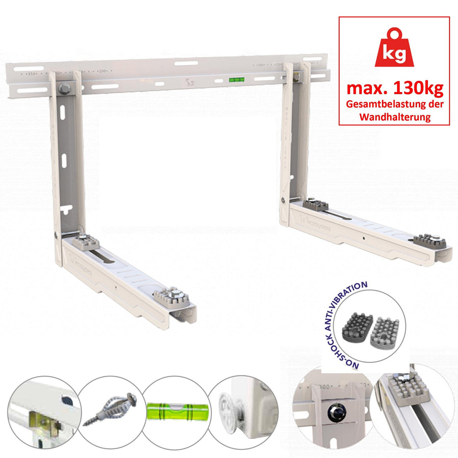 Wandkonsole Leonardo SL-500 grauweiß Wandhalterung für Split Klimaanlage Aussengerät bis 110kg